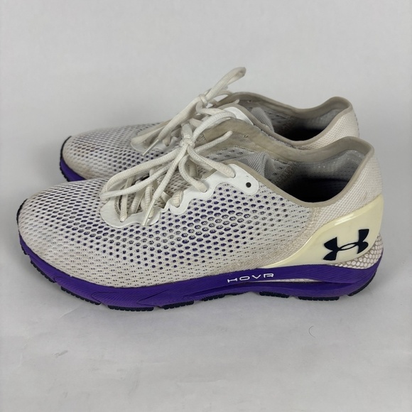 Under Armour, Women’s HOVR, Sonic 4, Running Shoes, White/Purple, size 9.5. - Picture 4 of 12